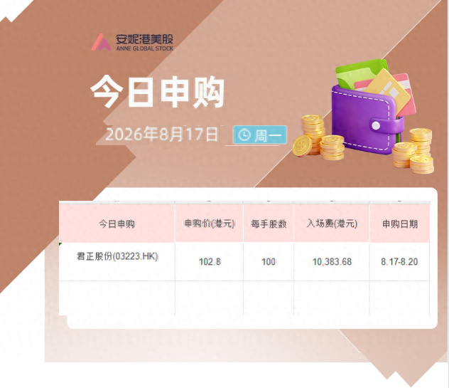 港股IPO早播报：“存储+计算+模拟”芯片提供商君正股份开启招股